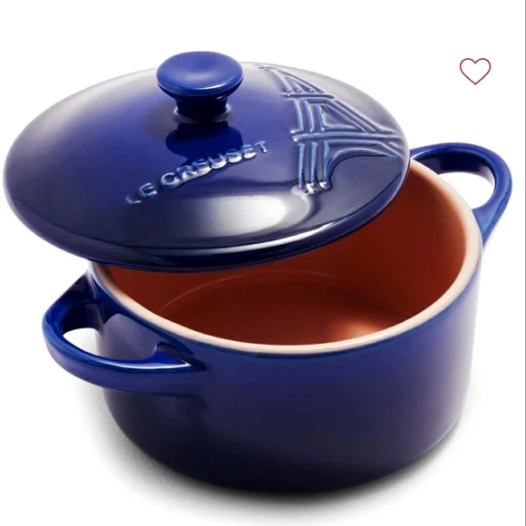 Le Creuset Eiffel Tower Petite Cocotte With Lid, 8 Oz., Indigo - Picture 1 of 4
